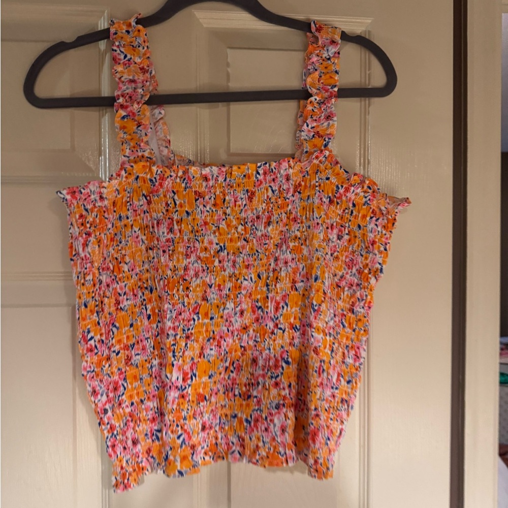 Colorful Smocked Women's Top